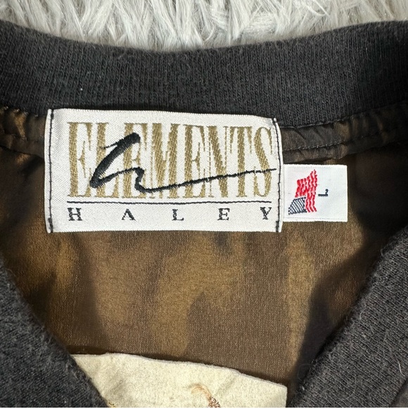 Vintage 1990s Leopard V-neck Sweater by Elements Haley Size Lg - Picture 3 of 5